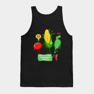 Funny Mexican food rivalry king corn tomato culinary cooking Tank Top